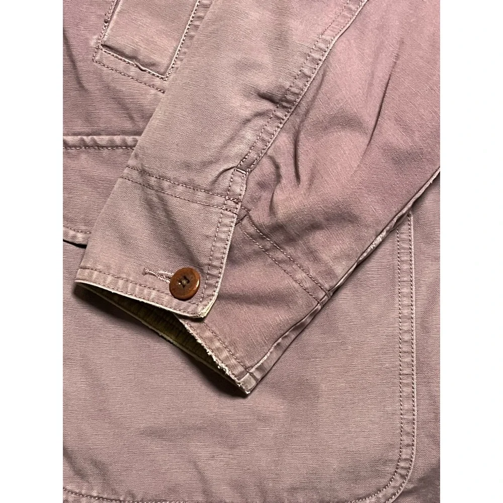 Vintage L.L. Bean Adirondack Barn Coat Women's S Thinsulate Lined Purple Canvas - Picture 7 of 8